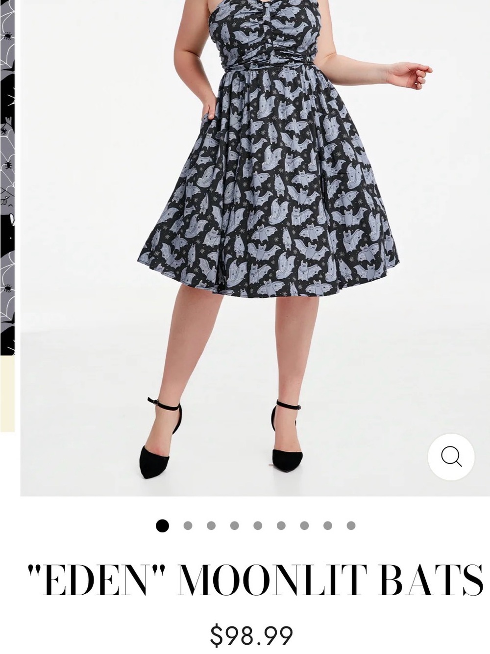 EUC Miss Lulo Eden Moonlit Bats Dress 3X - Picture 8 of 8